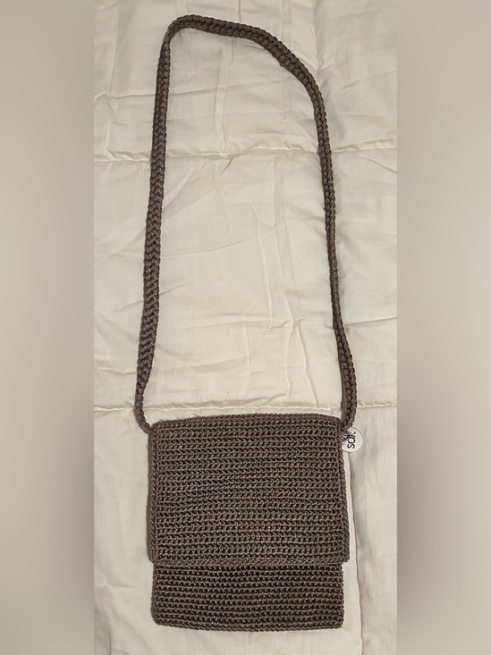 The Sak Handbags - The Sak Brown Crochet Crossbody Bag with Braided Strap